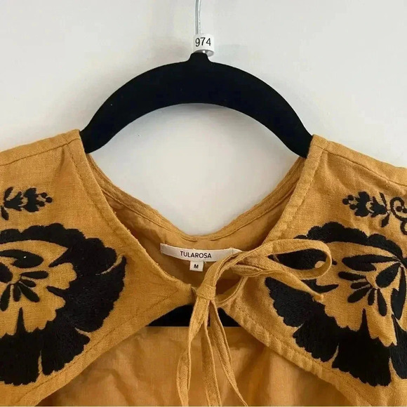 160 New Tularosa Keelan Dress Size Medium Color Yellow Black - Picture 9 of 9